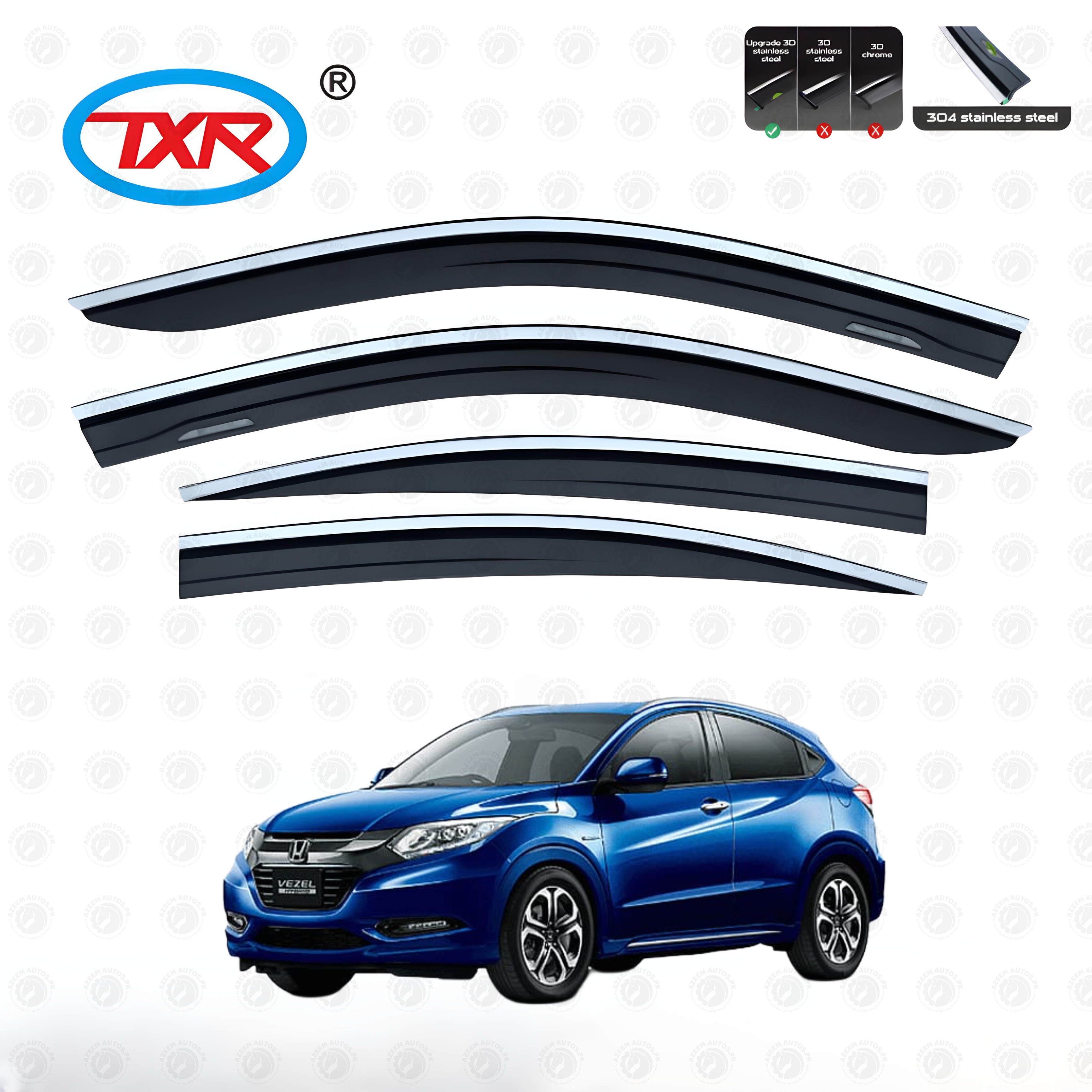 Honda Vezel Air Press/Sunvisor Txr With Chrome Model 2019-2021