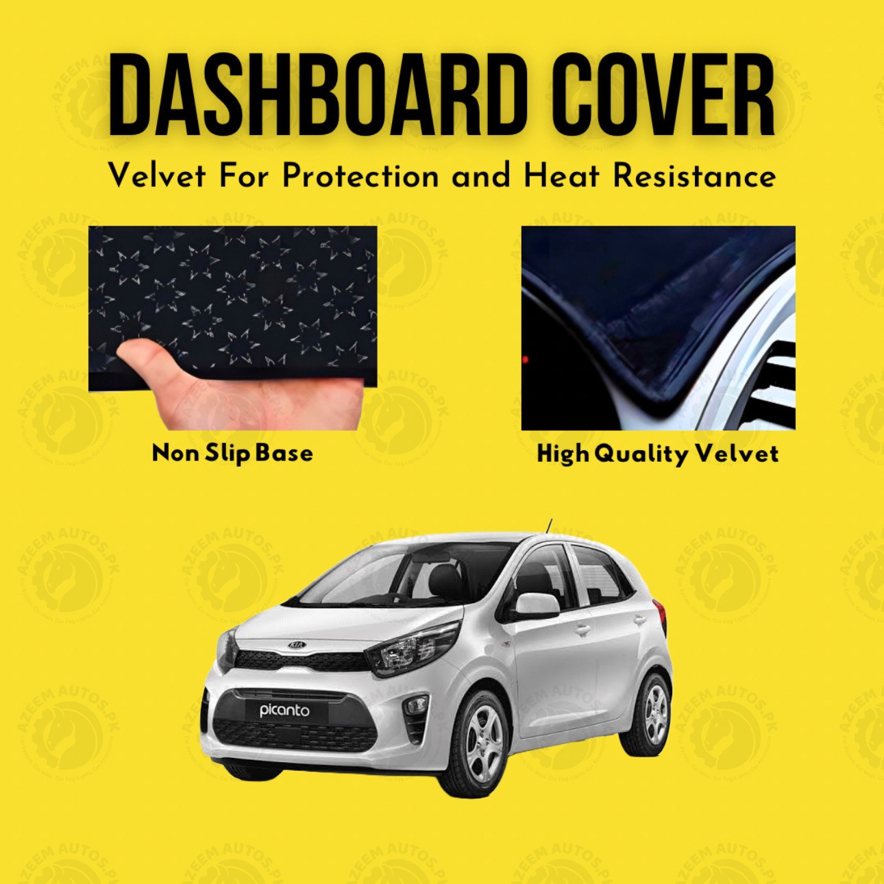 Kia Picanto 2019-22 Velvet Dashboard Mat