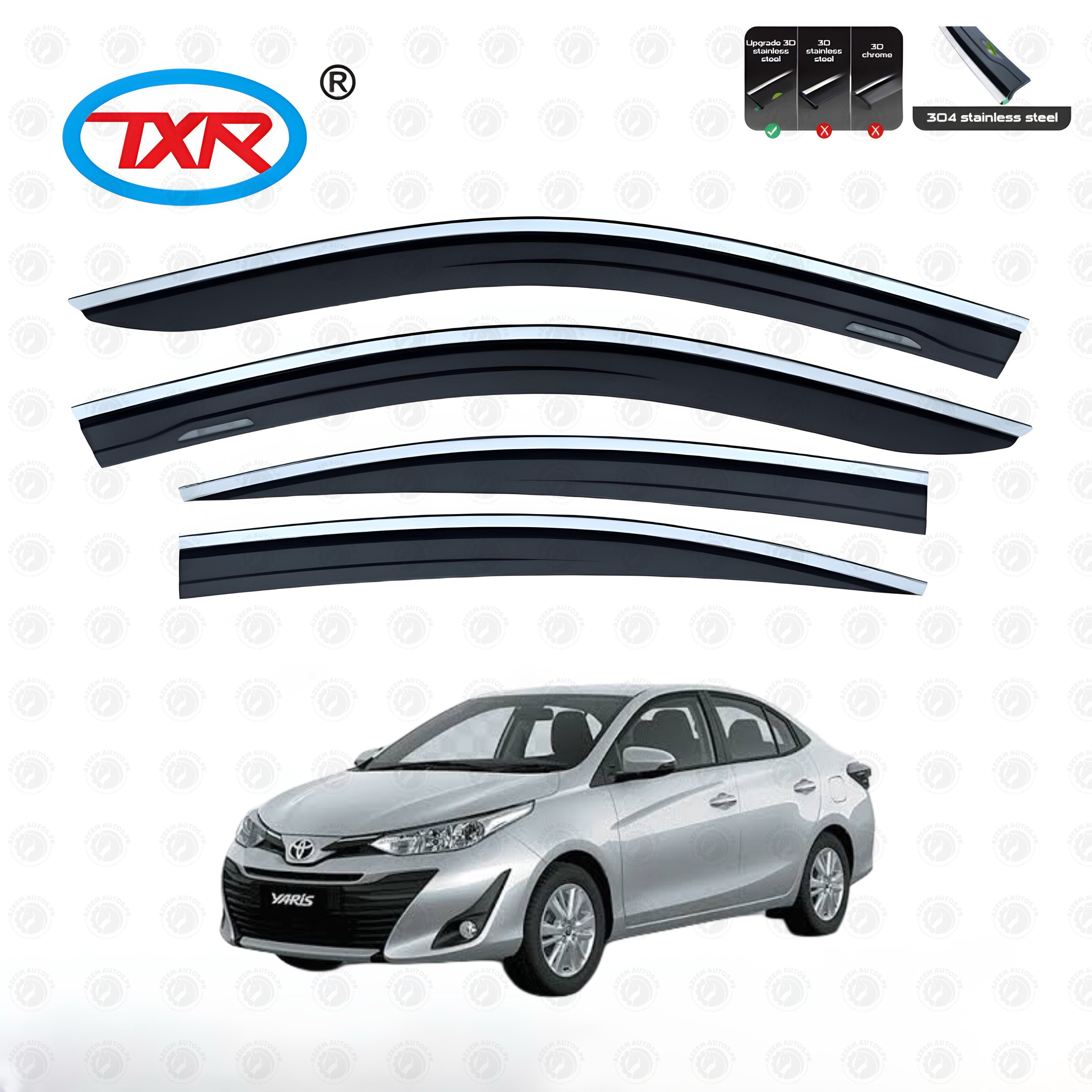 Toyota Yaris Air Press/Sunvisor Txr With Chrome Model 2019-2021