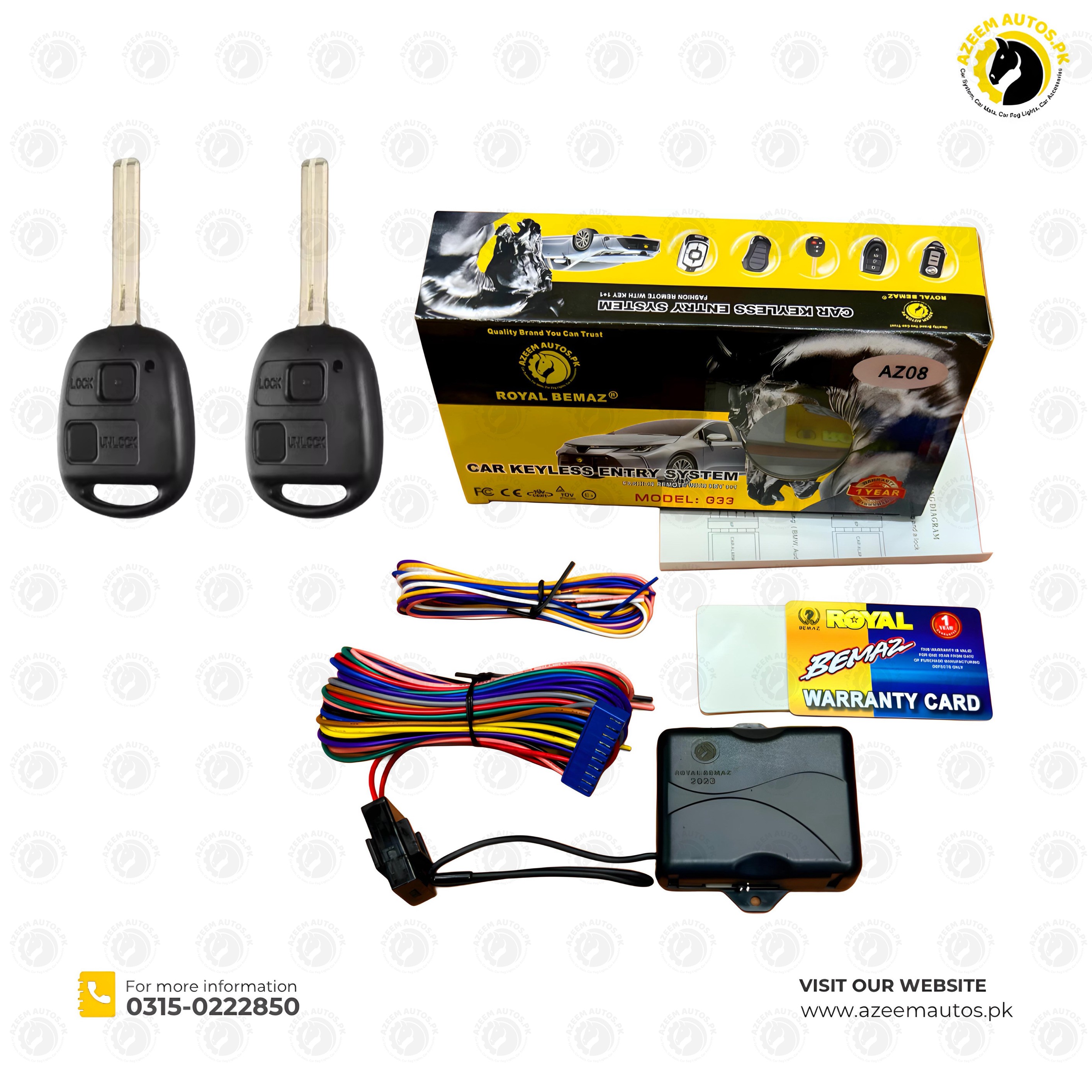 UNIVERSAL ROYAL BEMAZ CAR KEYLESS ENTRY SYSTEM G33-RMK15