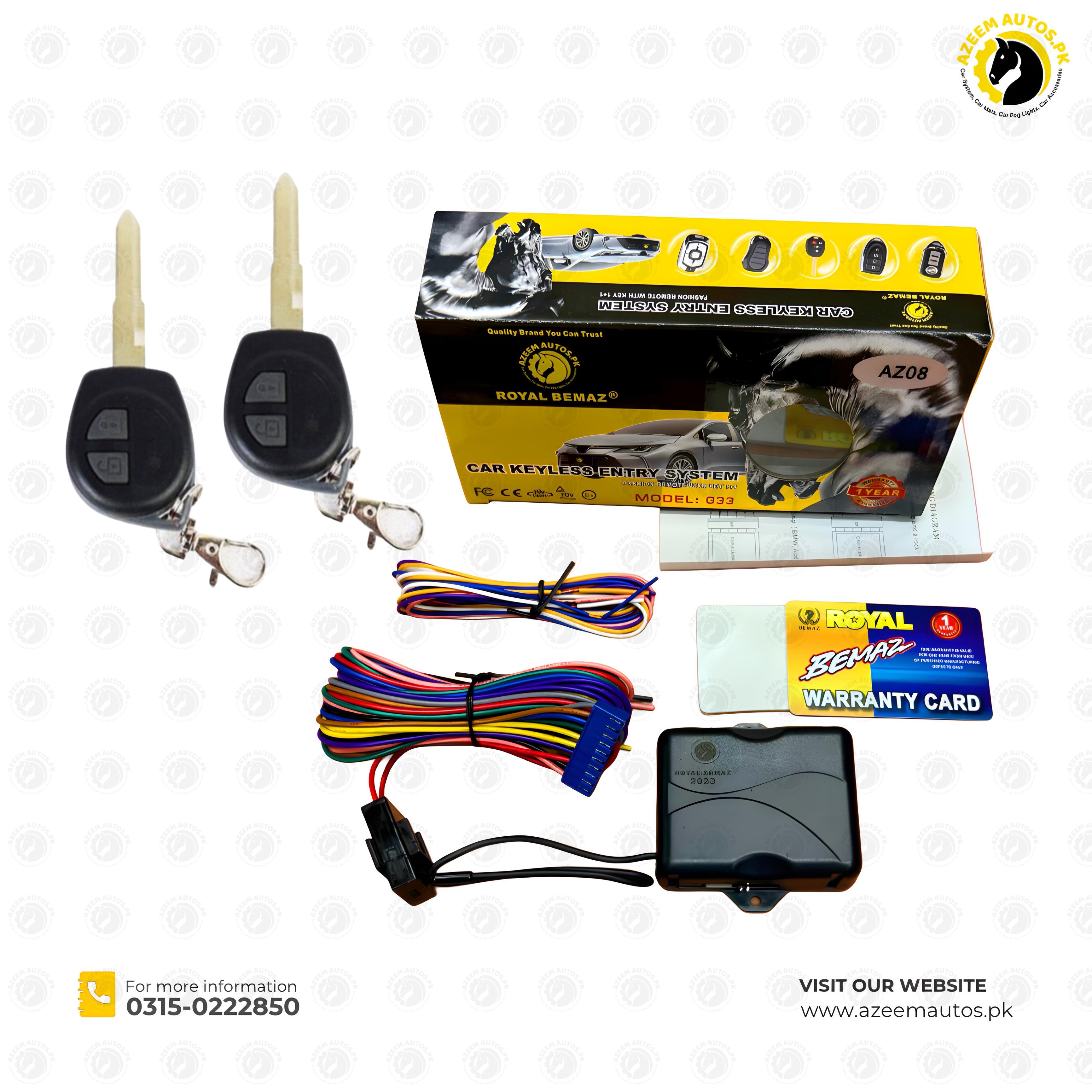 UNIVERSAL ROYAL BEMAZ CAR KEYLESS ENTRY SYSTEM G33-RMK19