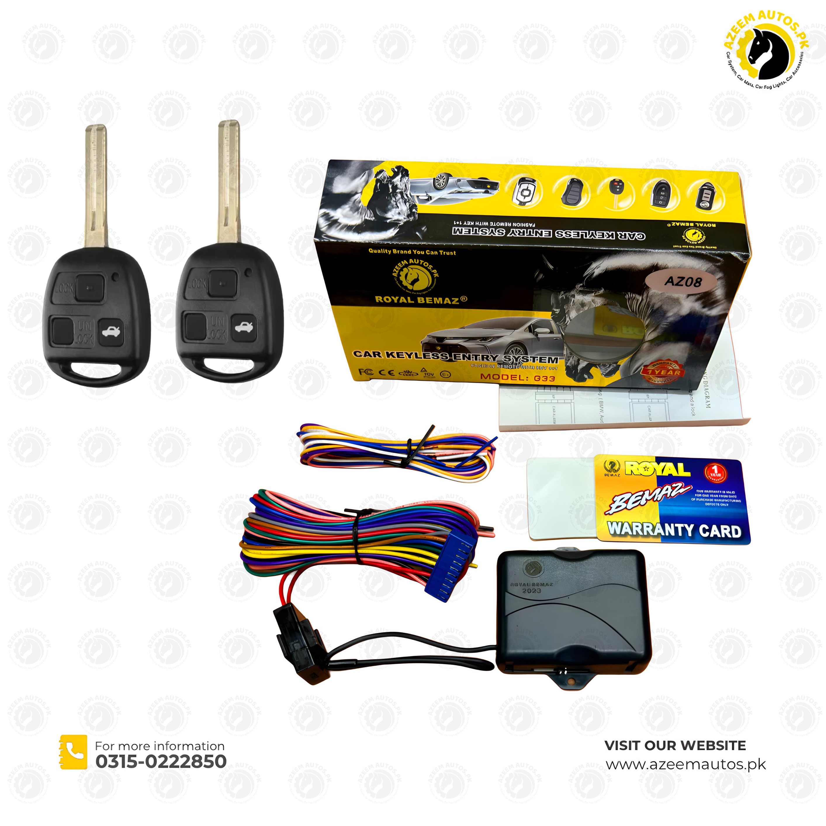 UNIVERSAL ROYAL BEMAZ CAR KEYLESS ENTRY SYSTEM G33-RMK18