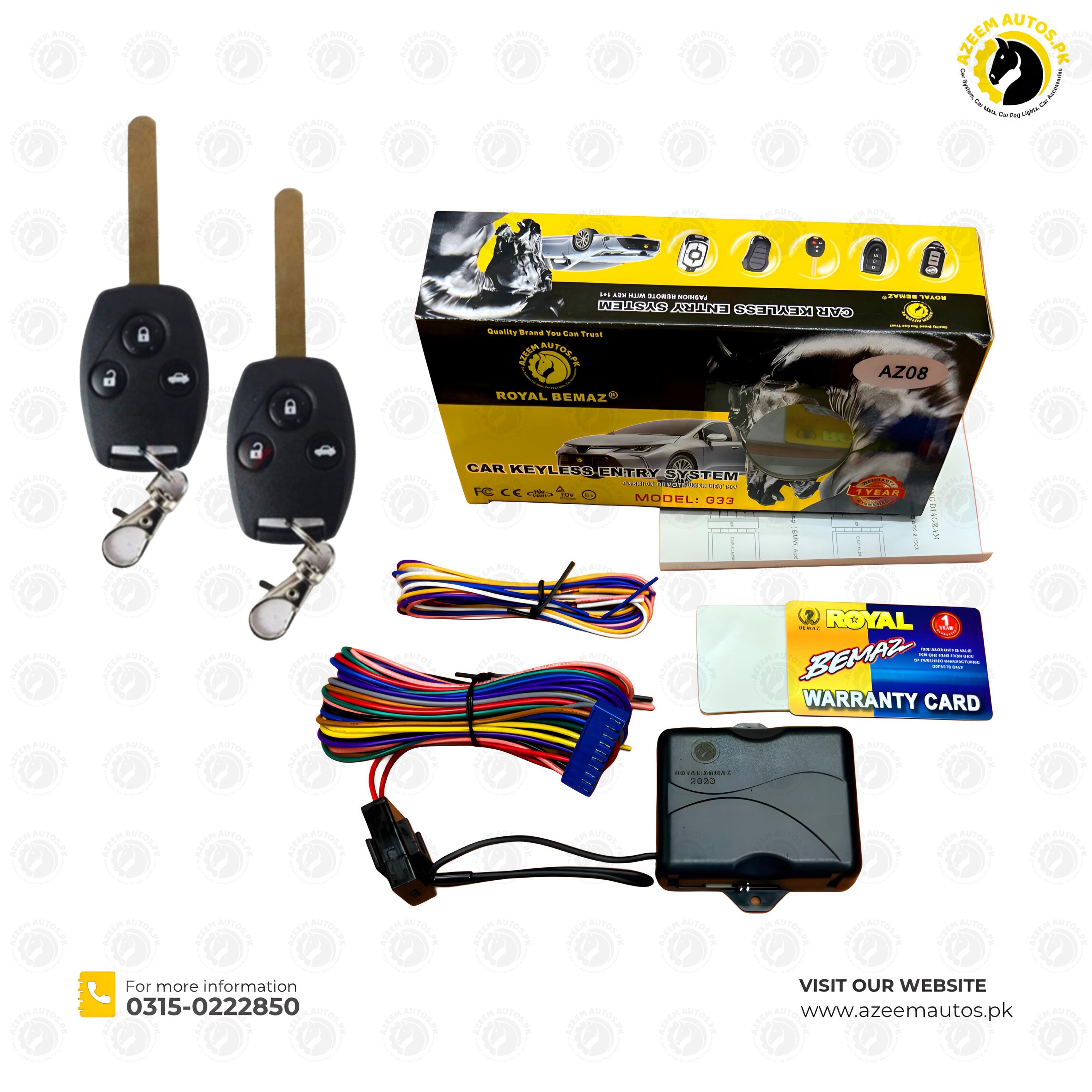 UNIVERSAL ROYAL BEMAZ CAR KEYLESS ENTRY SYSTEM G33-RMK16