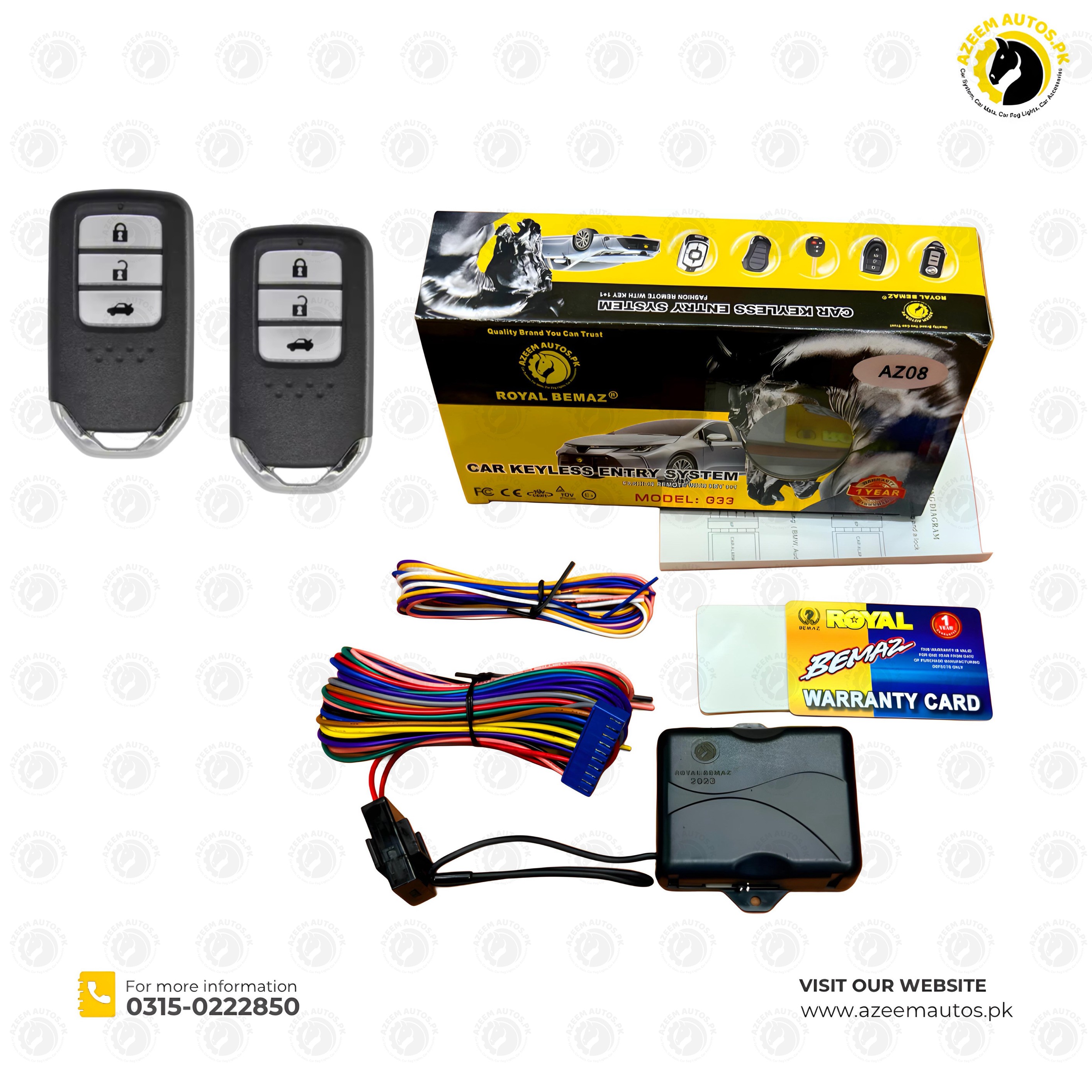UNIVERSAL ROYAL BEMAZ CAR KEYLESS ENTRY SYSTEM G33-RMK20